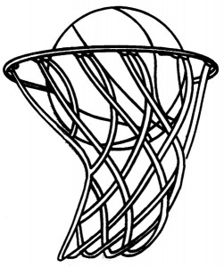 251x300 Black White Basketball Court Clipart
