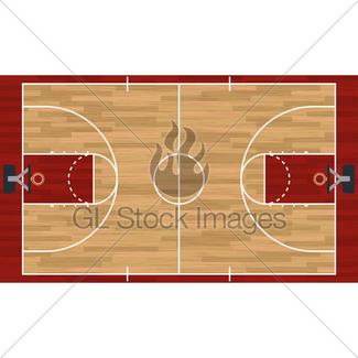 325x325 Realistic Vertical Basketball Court Illustration Gl Stock Images