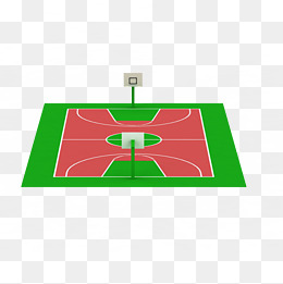 260x261 Red Green Square Fencing Basketball Court, Red Green Plastic