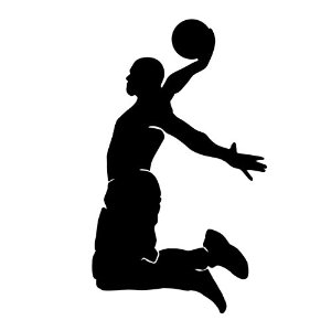 300x300 Basketball Clipart Black And White