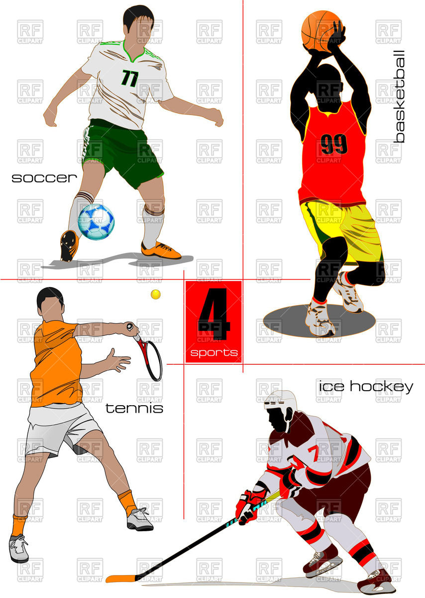 854x1200 Kinds Of Sport Games Soccer, Ice Hockey, Tennis, And Basketball