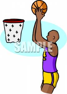 216x300 Black Basketball Player Shooting Hoops Clipart Picture