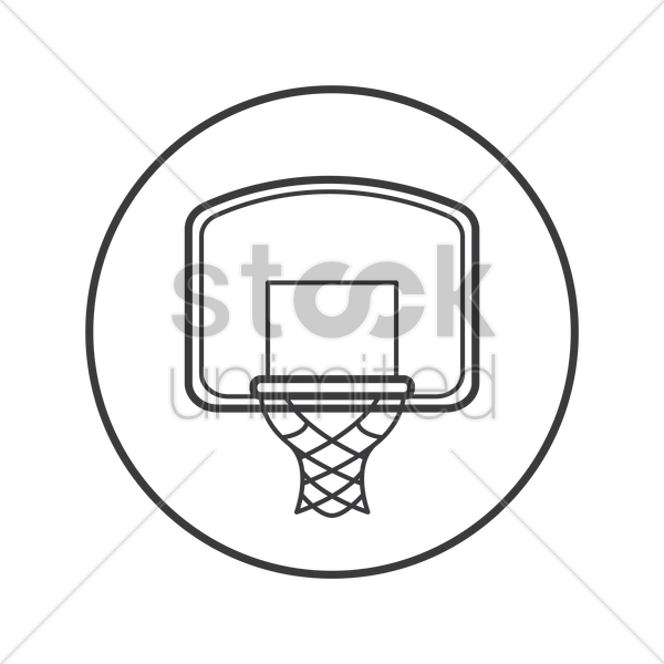 600x600 Free Basketball Hoop Vector Image