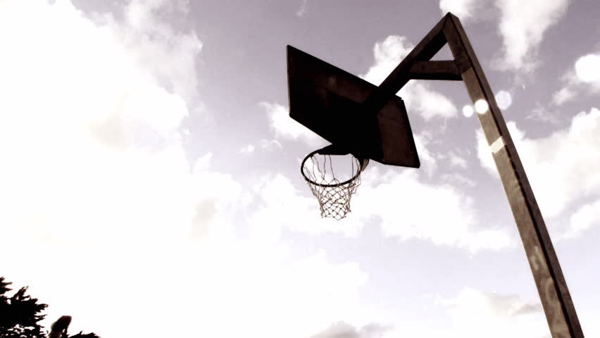 852x480 Basketball Going Through The Basket Stock Footage Video 17442040