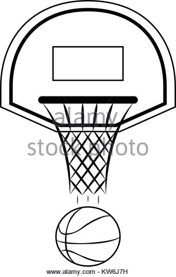 Basketball Hoop Black And White | Free download on ClipArtMag