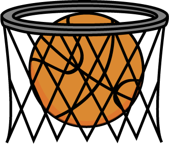 331x282 Basketball In Net Clip Art
