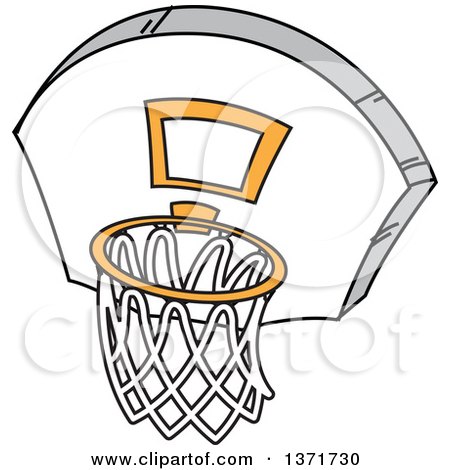 450x470 Clipart Illustration Of A Man Running Forward With A Basketball By