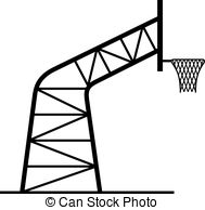 189x194 Basketball Net With Stand Clipart