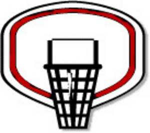 300x267 Clipart Image Of A Basketball Hoop