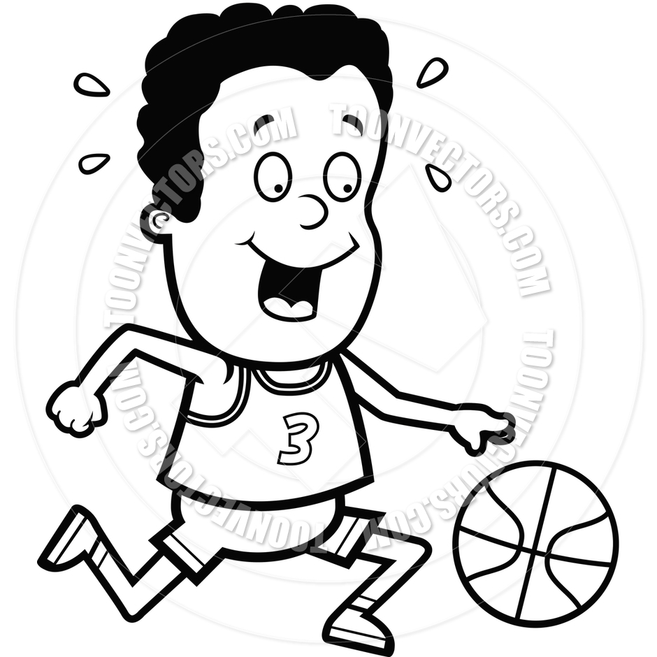 940x940 Kid Basketball Player Clipart Black And White