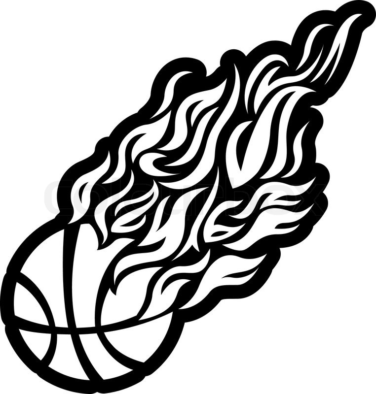 762x800 Vector, Flame, Fire, Ball, Black, Basketball, Symbol, Icon