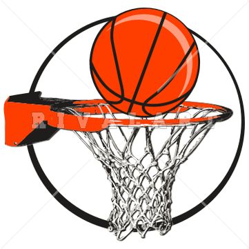 361x361 Sports Clipart Image Of Basketball Goal Net Hoop Rim Graphic Http