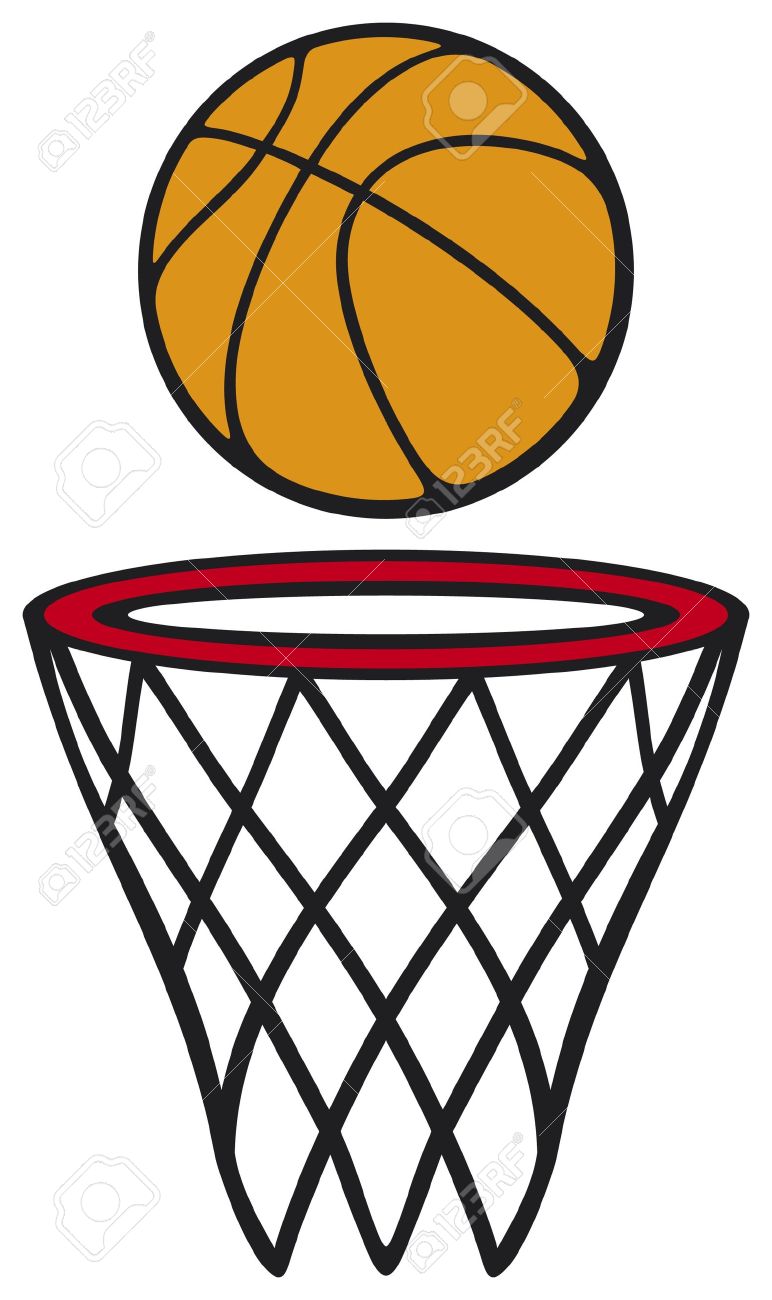 772x1300 Basketball Hoop And Ball Royalty Free Cliparts, Vectors, And Stock