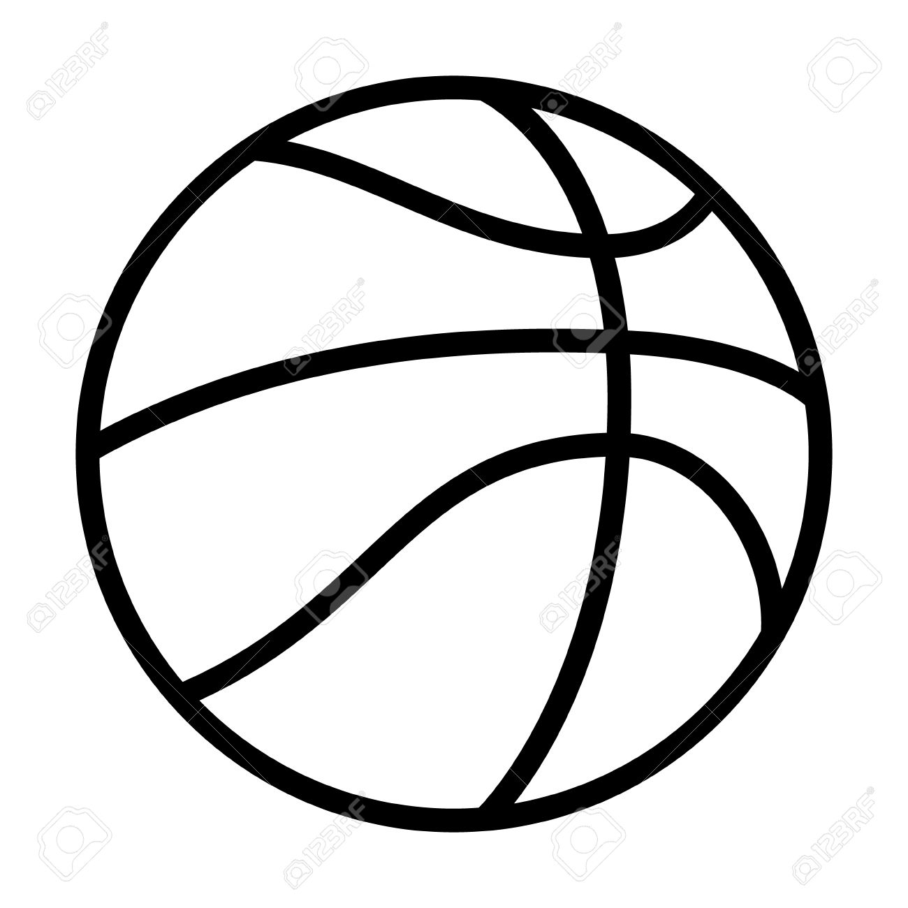 1300x1300 Professional Basketball Or Street Basketball Line Art Icon