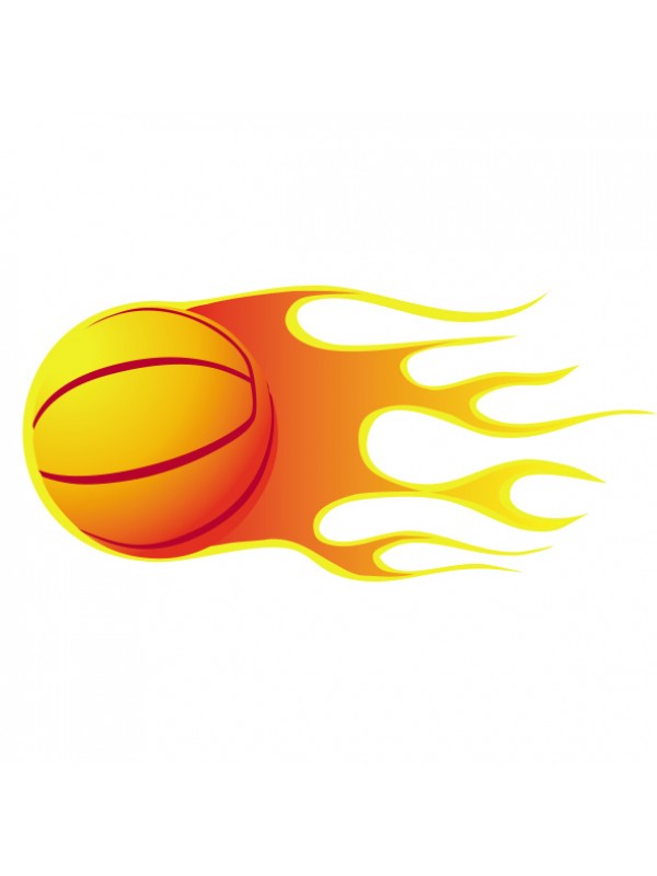 600x800 Flaming Basketball Tattoo