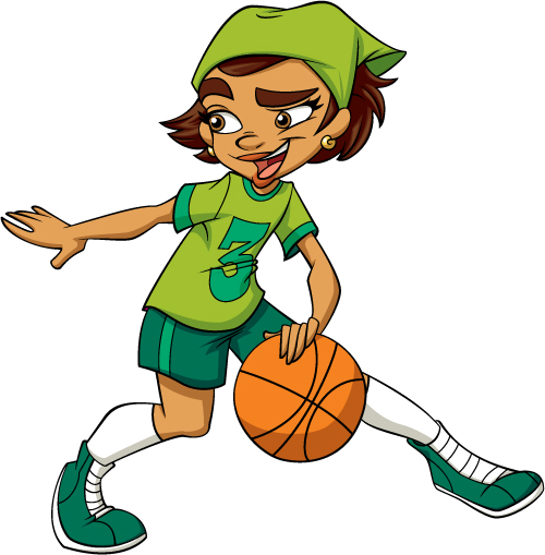 500x509 Girl Dribbling Basketball Creative For Kids