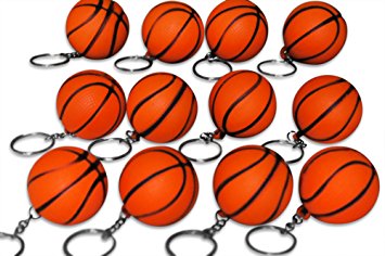 355x236 Novel Merk 12 Pack Orange Basketball Keychains