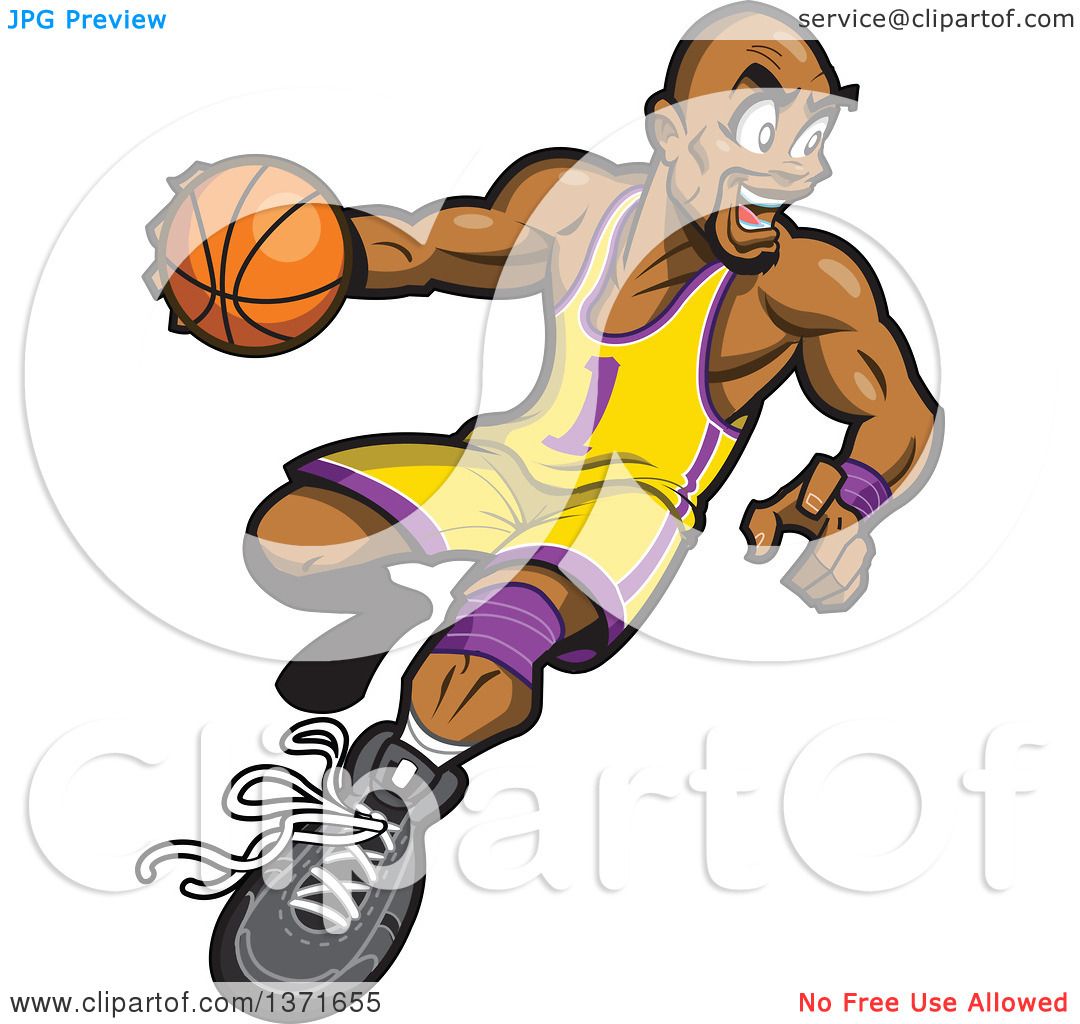 1080x1024 Clipart Illustration Of A Mean Caucasian Basketball Player