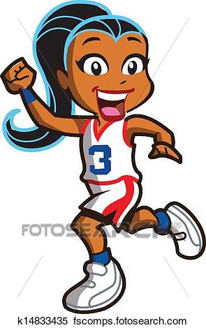 295x470 Clipart Of Girl Basketball Player K14833435