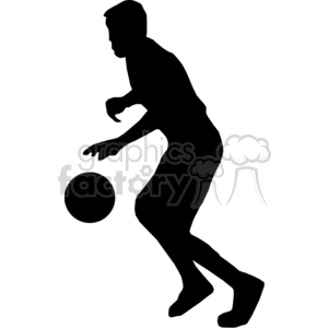 300x300 Royalty Free Silhouette Of A Boy Playing Basketball 373886 Vector