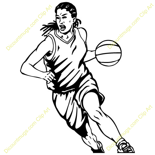 500x500 Girl Basketball Player Clipart Shooting