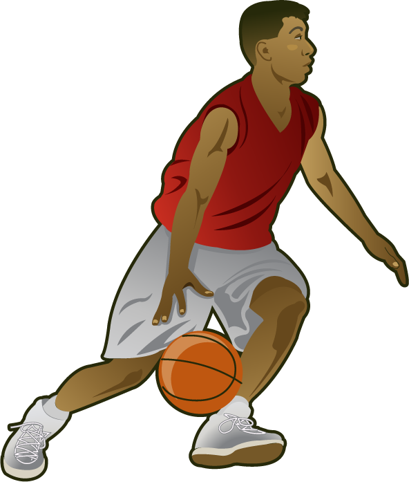592x697 Basketball Player Clipart