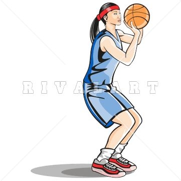 361x361 Basketball Player Shooting Clipart