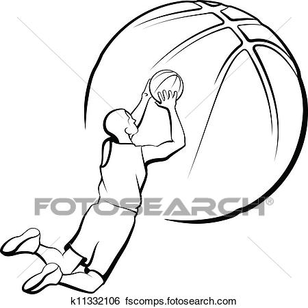 450x450 Clip Art Of Basketball Player Shooting K11332106