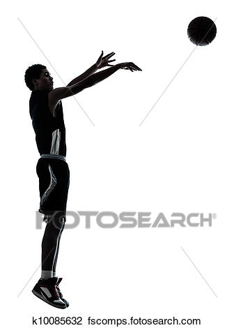 336x470 Stock Photo Of Basketball Player Silhouette K10085632
