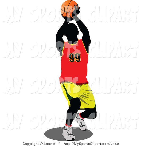600x620 Sports Clip Art Of A Basketball Player By Leonid