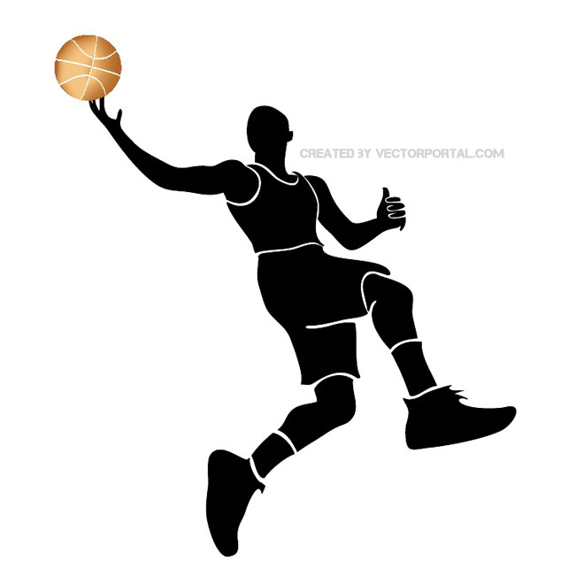 660x660 Basketball Player Silhouette Vector