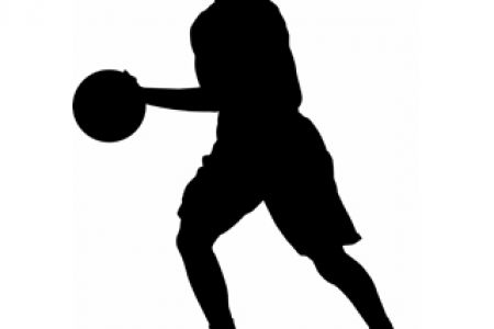 450x300 Basketball Girl Silhouette Clipart