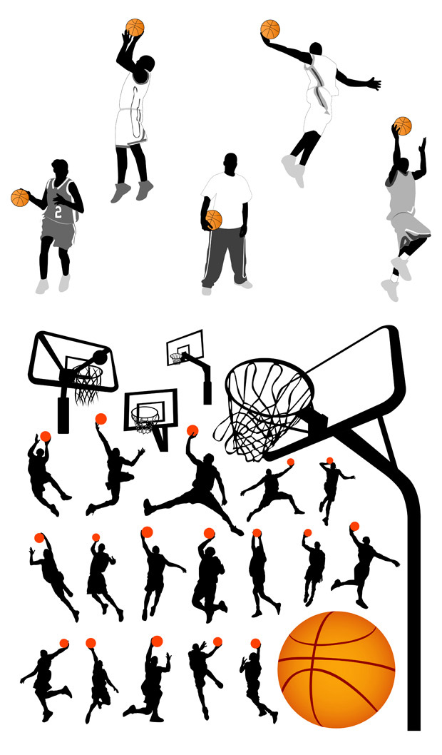 620x1058 Basketball Player Equipments Vector Art