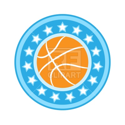 400x400 Basketball Emblem With Ball Free Vector Clip Art Image