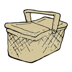 300x300 Royalty Free Picnic Basket 153613 Vector Clip Art Image