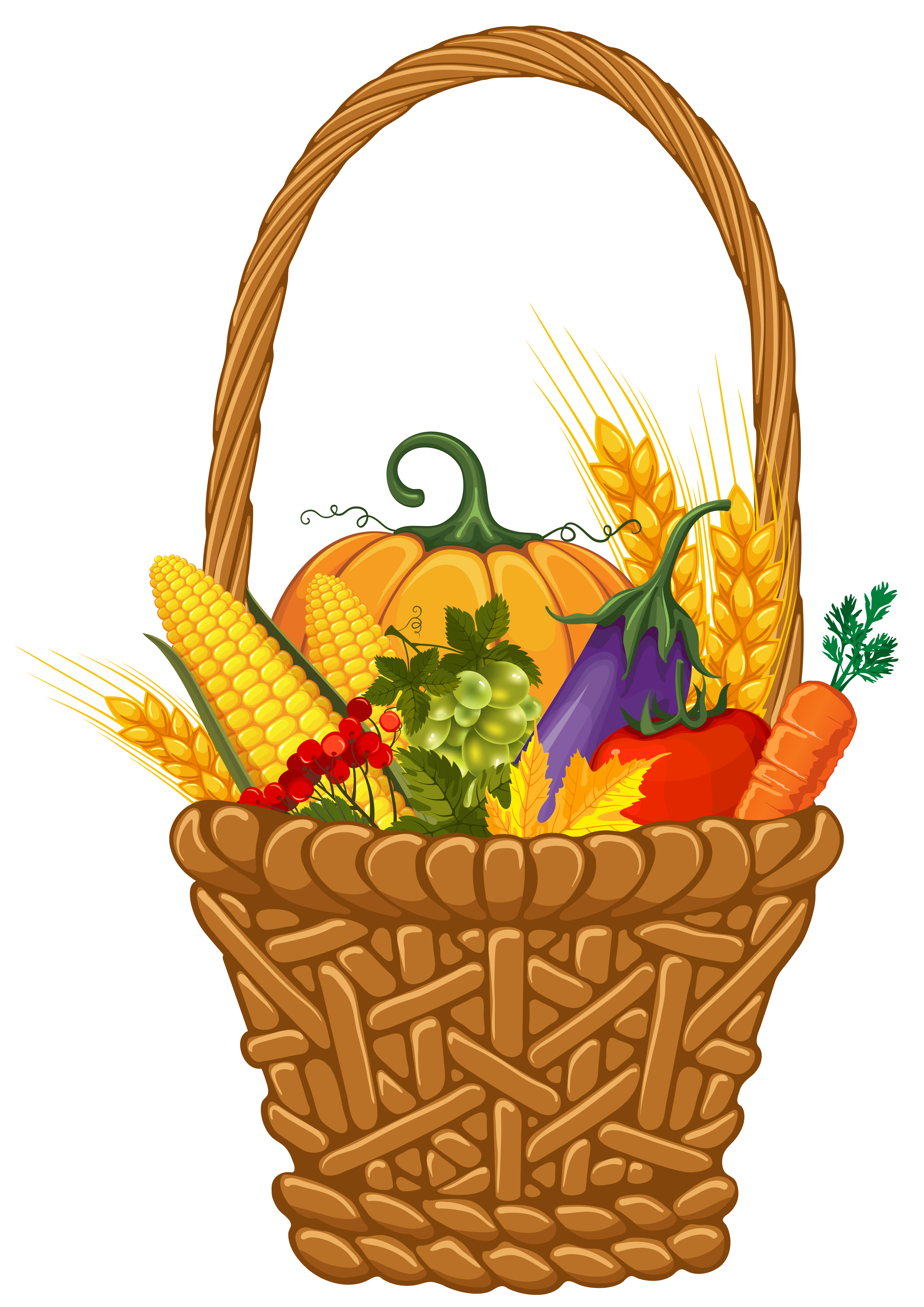 4120x5826 Basket Clipart Harvest Basket