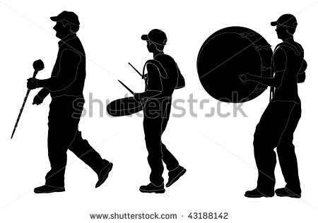 450x316 Marching Band Silhouette Clipart