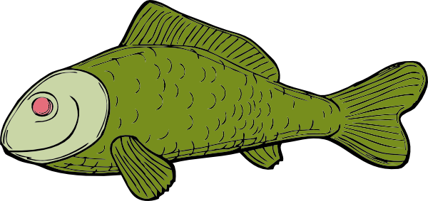 600x283 Green Fish Clip Art