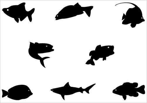 501x351 Fish Silhouette Vector Graphics In This Collection Of Silhouette