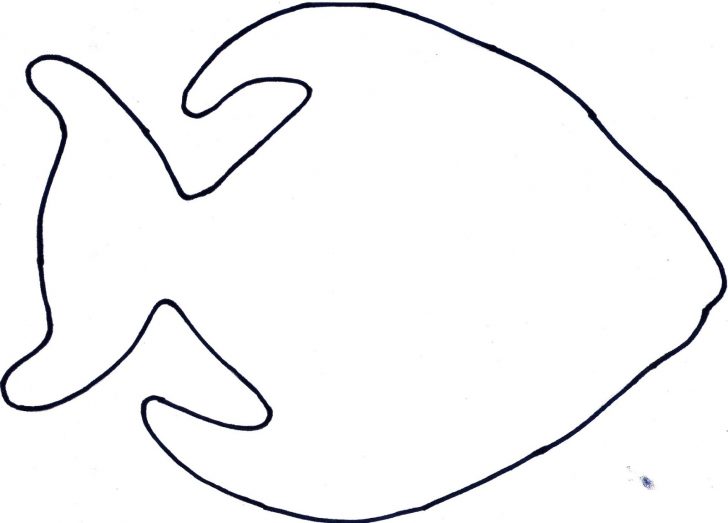 728x523 Adult ~ Outline Of A Fish Image Outline For Online Printable