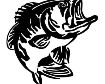 Bass Fish Stencil | Free download on ClipArtMag