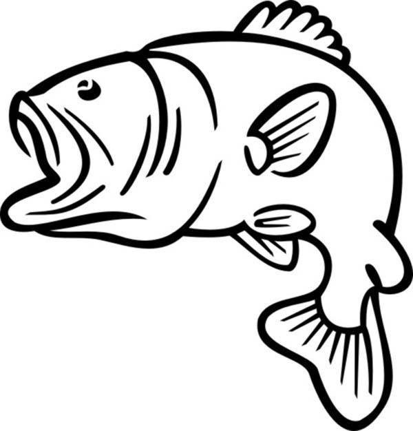 Bass Fish Stencil | Free download on ClipArtMag