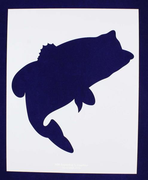 495x600 Bass (Fish) Stencils Large 2 Pc Set 14 Mil Mylar Paintingcrafts