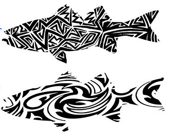 340x270 Striped Bass Fishing Vinyl Diecut Decal Car Truck Window