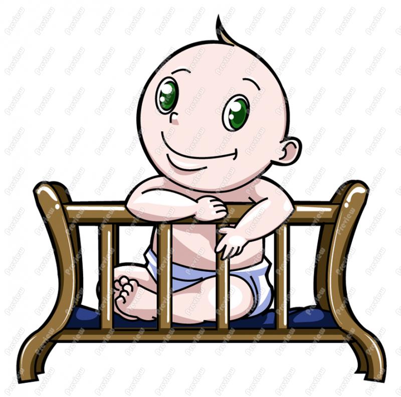 800x793 Baby Cradle Clipart