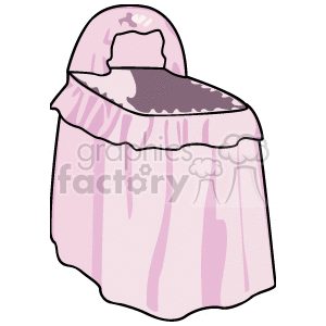 300x300 Royalty Free Pink Bassinet 156352 Vector Clip Art Image