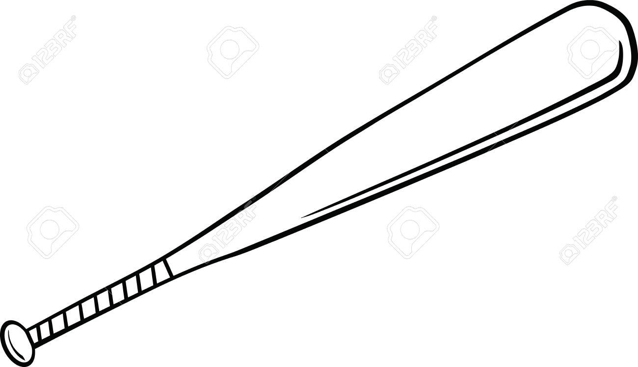1300x748 Baseball Bat Clipart Black And White Clipart Station