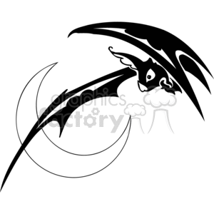 300x300 Royalty Free Blacknd White Scary Bat Swooping Downgainst