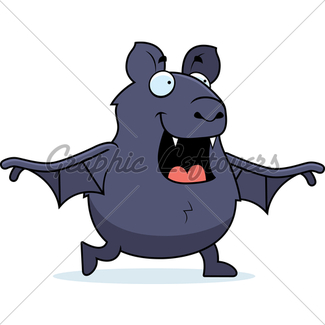 325x325 Cartoon Bat Running Gl Stock Images
