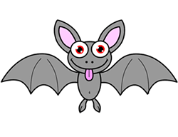 250x192 Cartoon Bat Step By Step Drawing Lesson